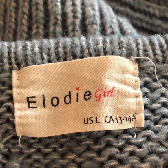 Elodie Girl Crew Neck Drop Shoulder Long Sleeve Popover Sweater Size Large - Picture 10 of 12